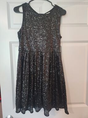 Black Sequin Party Dress